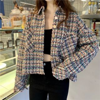 (Hàng dày Đẹp)Áo khoác Tweed phong cách kiểu Pháp sành điệu-HC265.Ảnh thật 5 hình cuối