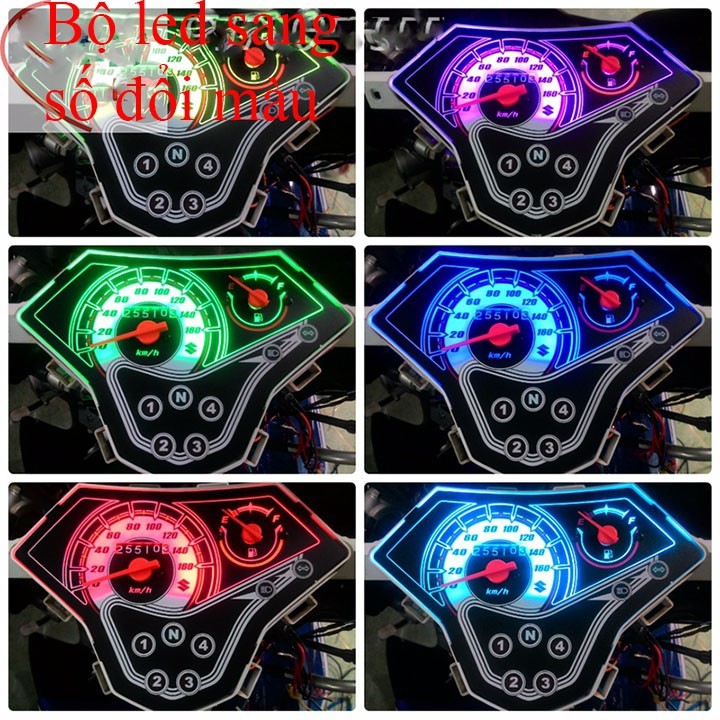 BỘ LED BÁO SỐ ĐỒNG HỒ SANG SỐ ĐỔI MÀU, ĐỒ CHƠI XE MÁY