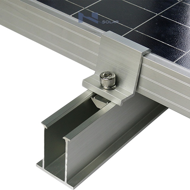 Thanh Mini Rail Nhôm Loại AL6005 -T5 Bắn Sóng Tôn Gắn Tấm Pin Mặt Trời – Kích Thước 200x40x46 mm