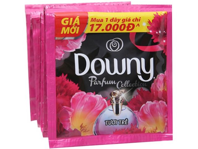 Dây nước xả vải Downy 10 gói Đen huyền bí/đỏ đam mê/trắng dịu nhẹ