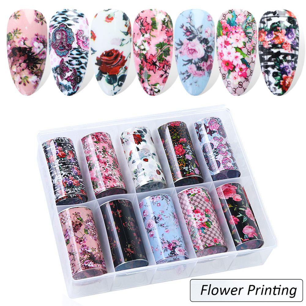 Set 10 Miếng Dán Trang Trí Móng Tay Hình Nơ Xinh Xắn