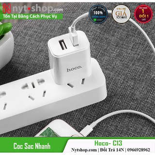 Cóc sạc nhanh 2 cổng usb 2.1a hoco c62 - rẻ vô địch