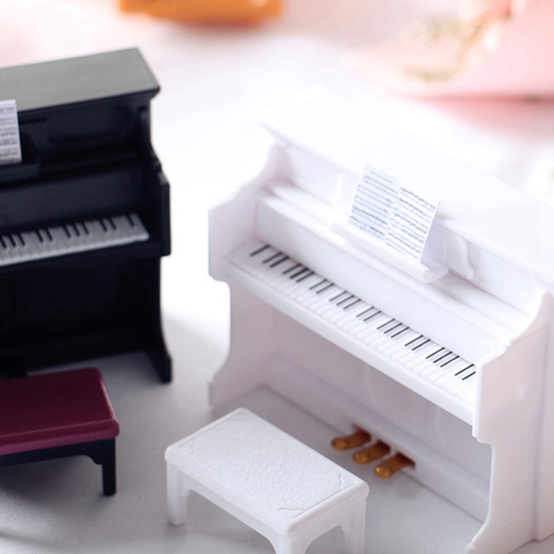 Mô Hình Đàn Piano Mini Bằng Gỗ Trang Trí Nhà Búp Bê