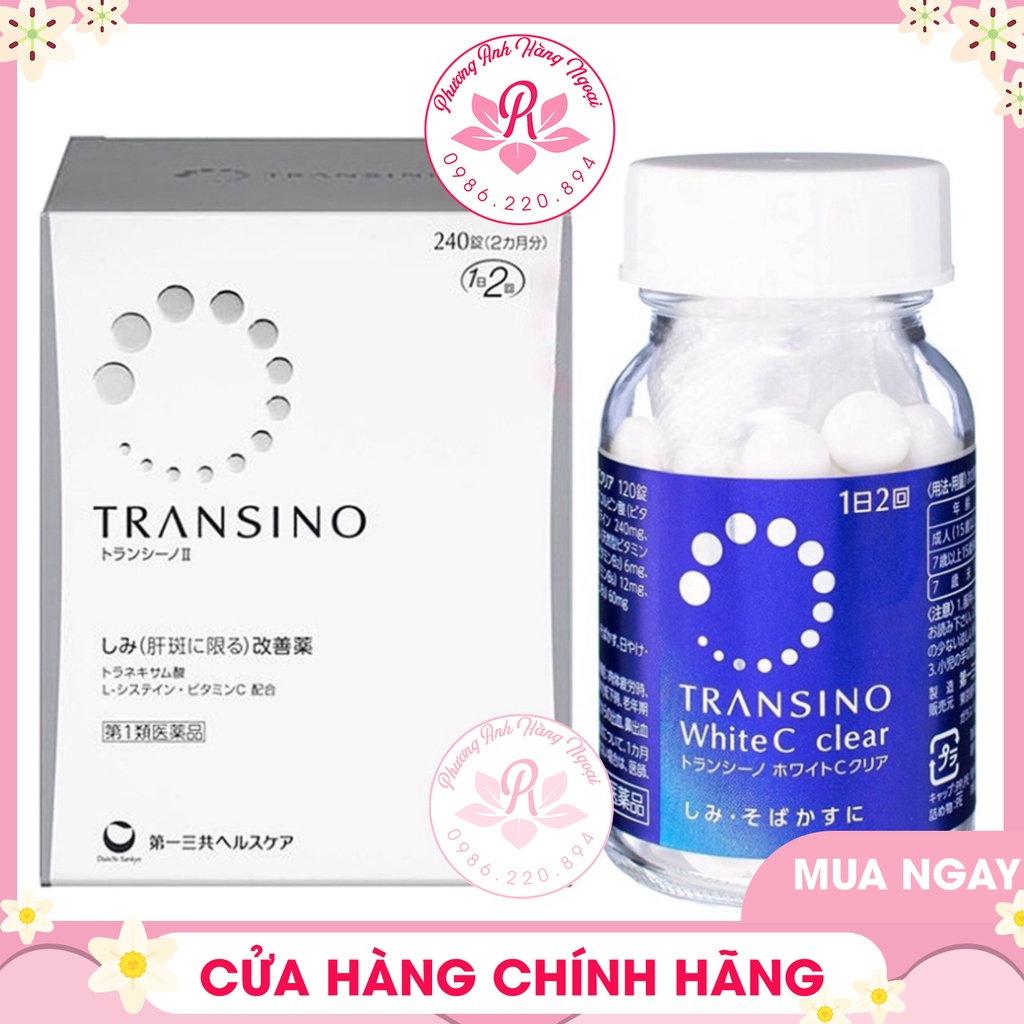 Viên uống sáng da giảm nám Transino 240 viên 120 viên Nhật Bản