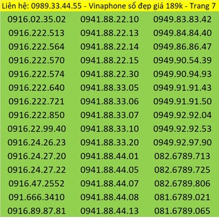 Sim Vina - sim Vinaphone trả trước giá rẻ