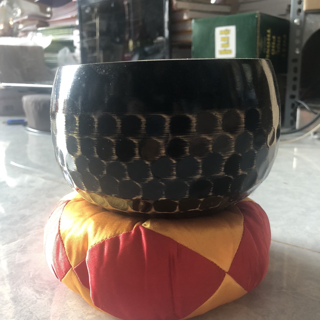 chuông mõ đài loan đen  8in - chuông vân lục giác