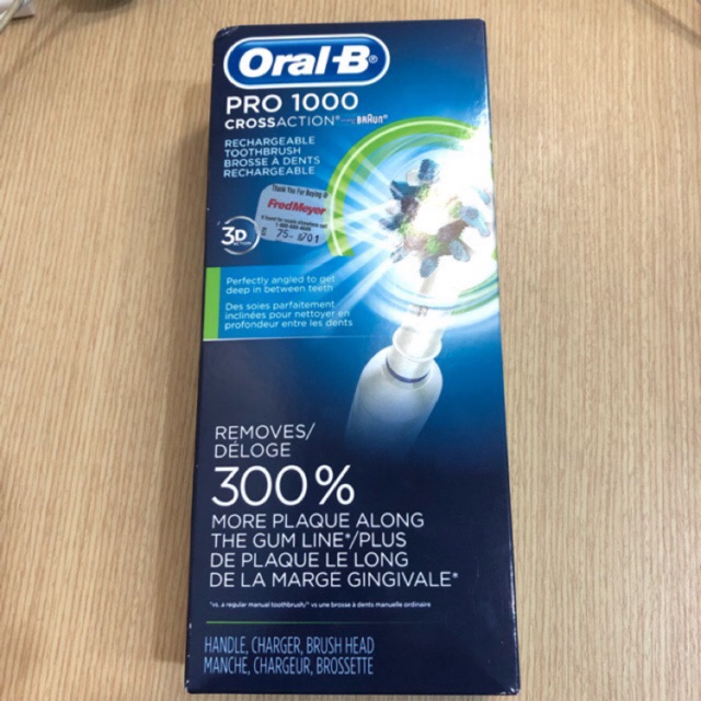 Bàn chải đánh răng điện Oral B điện từ USA, Oral B Pro 1000 Electric Power Rechargeable Battery