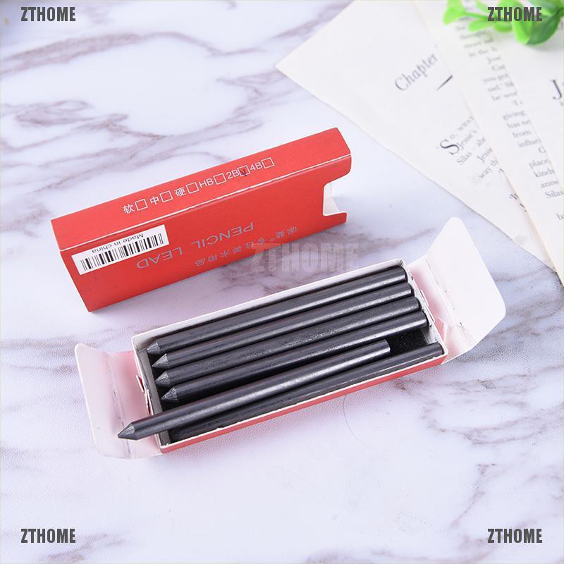 ZTHOME 5.6mm Mechanical Lead Auto Clutch Pencil Holder Refill HB 2B 4B 6B 8B 6Pcs/1 Box