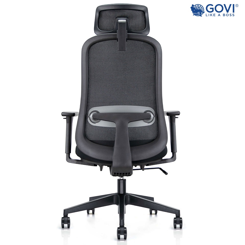 Ghế công thái học Ergonomic GOVI Felix F6232A - Thiết kế tựa đầu điều chỉnh độ cao, tựa tay 3D nâng hạ, mâm ghế ngả 135