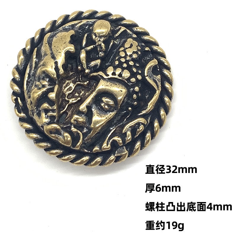 Khóa Cài Áo Hình Đầu Lâu Bằng Đồng Thau Nguyên Chất Sáng Tạo