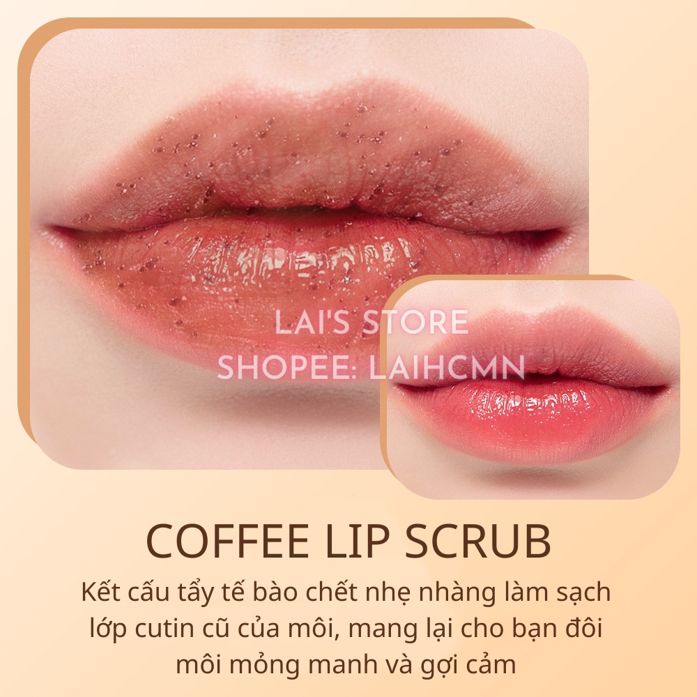 Tẩy Tế Bào Chết Môi Images Coffee Lips Scrub Tẩy Sạch Da Chết, Dưỡng Ẩm Môi, Sáng Môi, Môi Mềm Mại Và Căng Mọng
