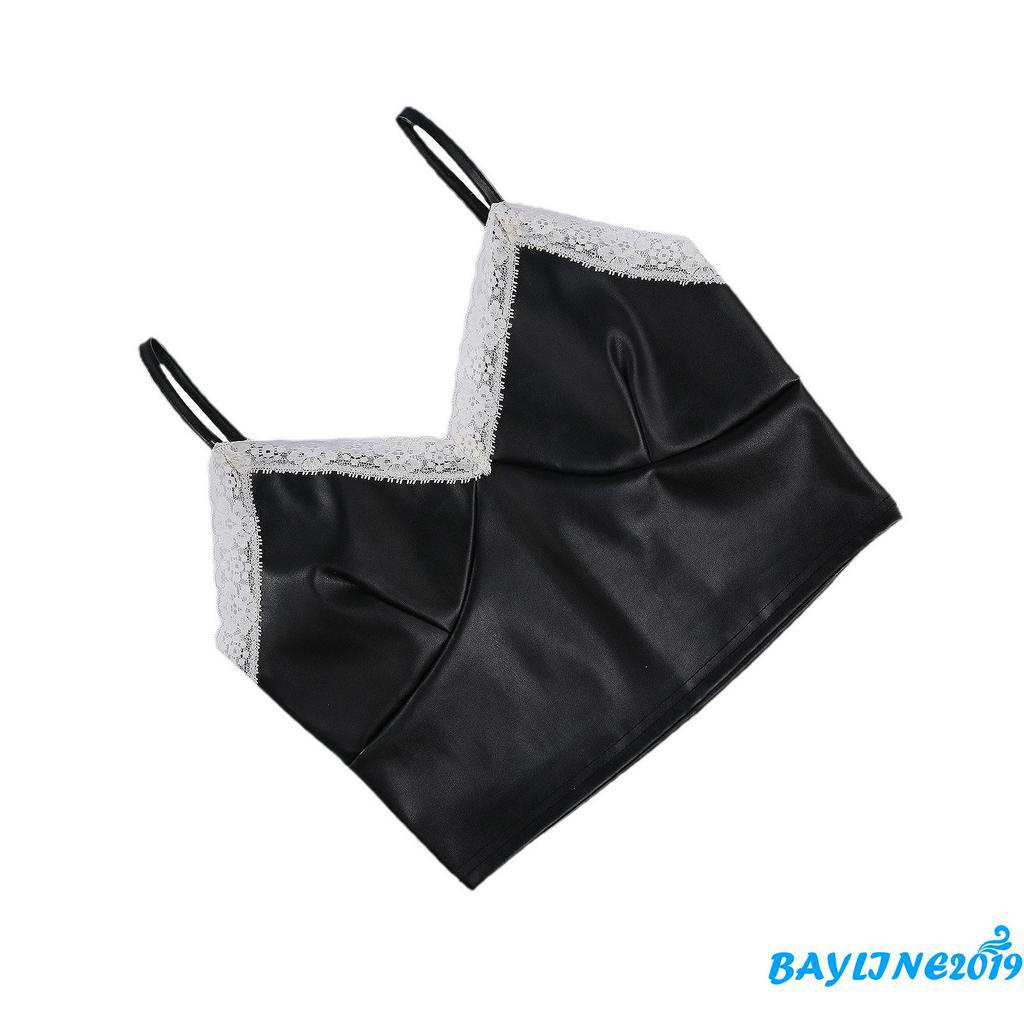 Áo Lửng Hai Dây Cổ Tim Phối Ren Quyến Rũ Dành Cho Nữ