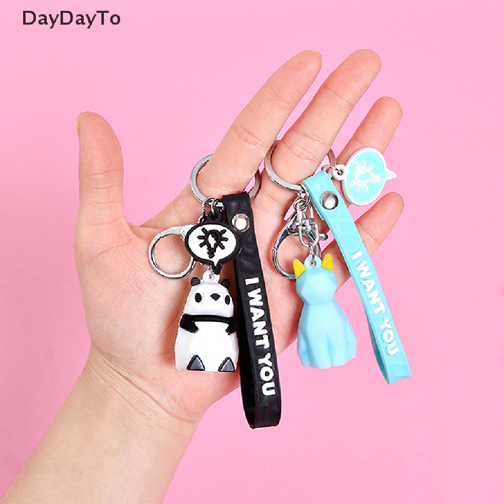 Móc Khóa Hình Khủng Long / Gấu Trúc Dễ Thương