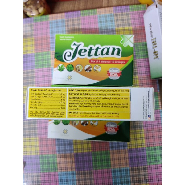 kẹo ngậm jettan vỉ 15 viên