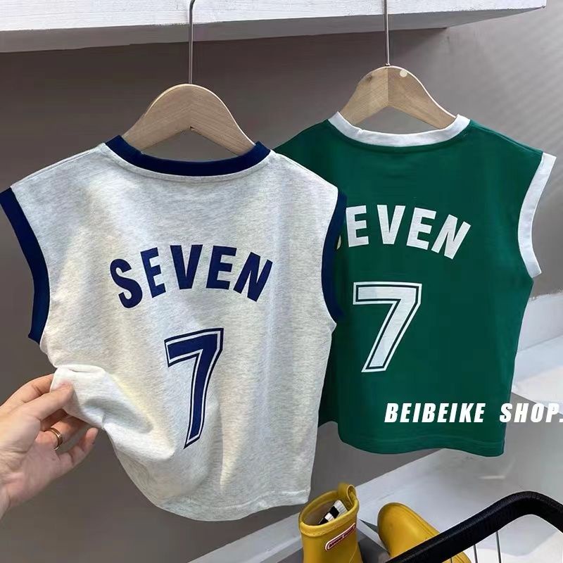 Hàng Mới Về Áo Thun Bóng Rổ Cotton Mỏng Sát Nách Phong Cách Nhật Bản Thời Trang Mùa Hè Mới 2022 Cho Bé Trai