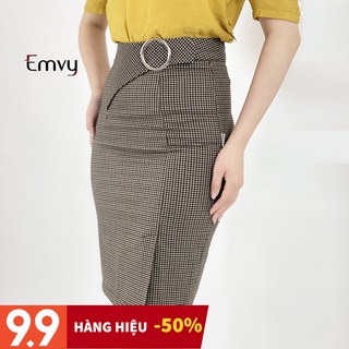 Chân váy bút chì kẻ caro cao cấp dáng bút chì Emvy - CV12