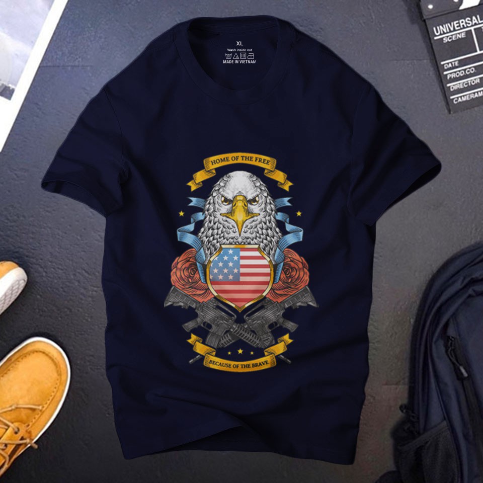 Áo thun nam american eagle A2 cá tính , vải cotton 4 chiều mềm mịn thoáng mát khô thoáng nhanh | ursport