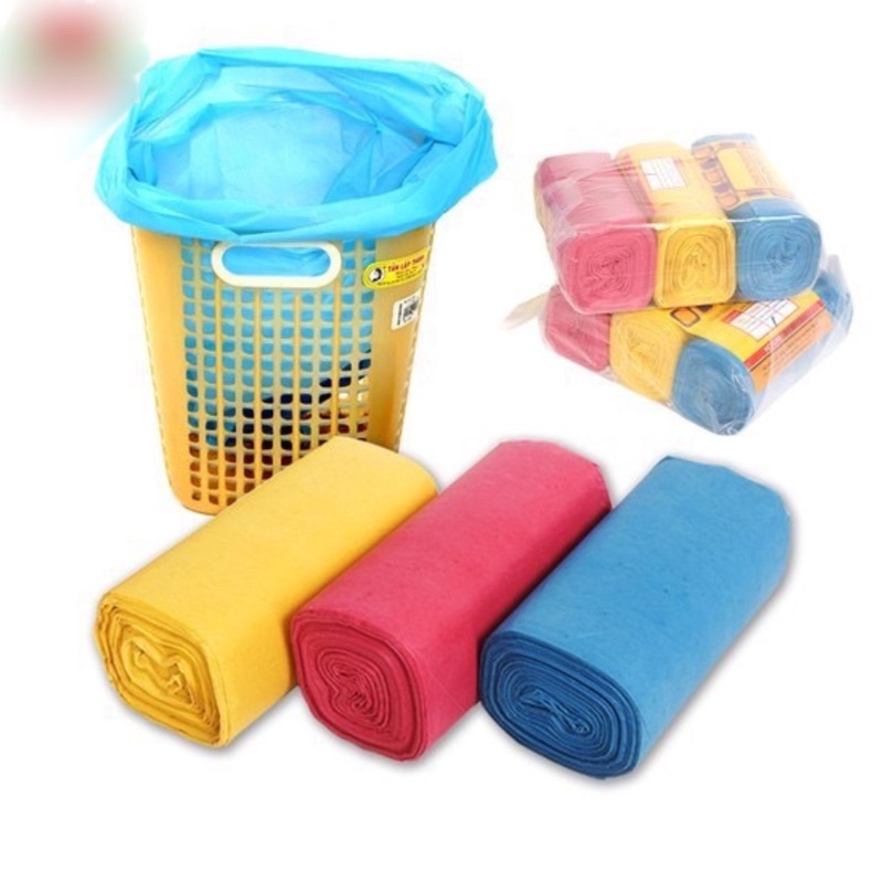 1kg túi đựng rác, bì nilong nhiều màu, đen, bao - Home Trash Bags Garbage Bags