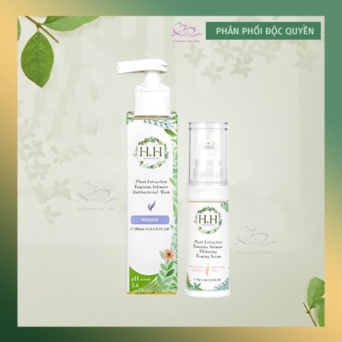 【Set 2 sản phẩm kháng khuẩn săn chắc 】Dung Dịch Vệ Sinh Phụ Nữ HH +Kem Dưỡng Hồng Và Se Khít Vùng Kín HH