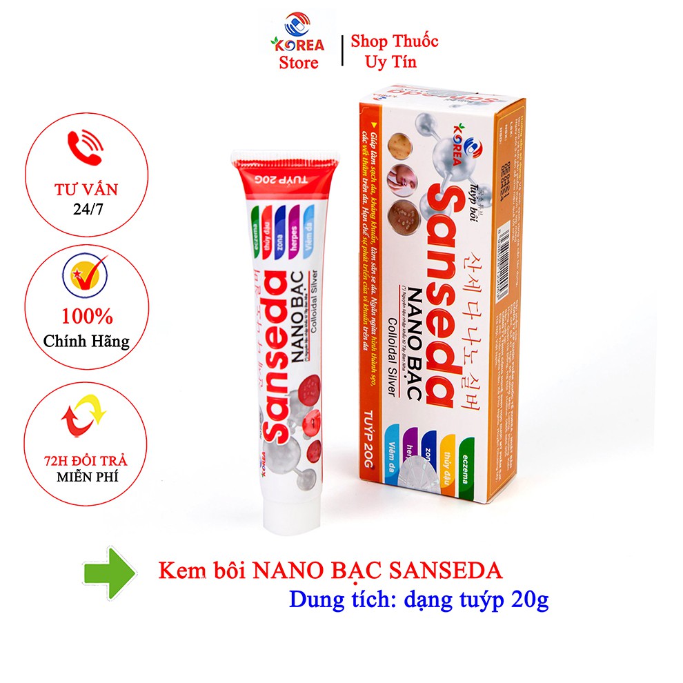 SANSEDA NANO BAC - TUÝP BÔI NGOÀI DA.