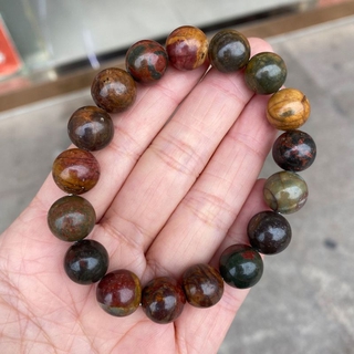 Vòng tay màu đỏ Picasso Jasper 6 8 10 12mm Vòng tay dây đá Handmade Picasso màu đỏ tự nhiên hạt ngọc lam vòng tay