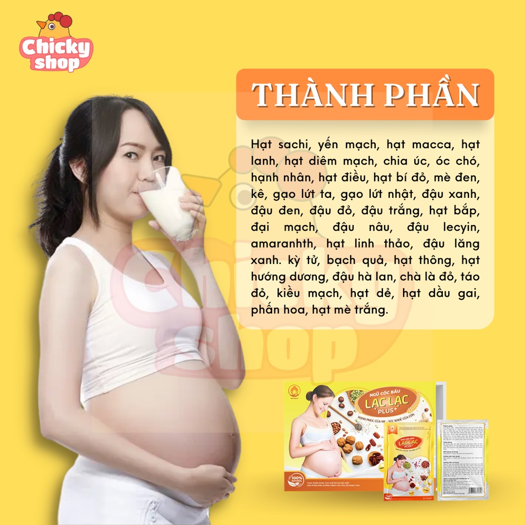 Ngũ cốc bầu Lạc Lạc plus DR.MAYA hộp 30 gói/600gram