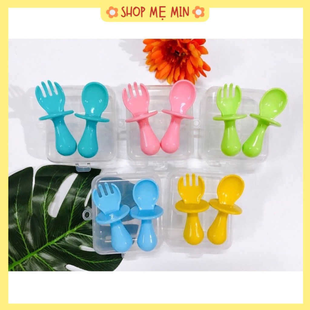 Bộ muỗng - dĩa chống hóc cho bé tập ăn dặm