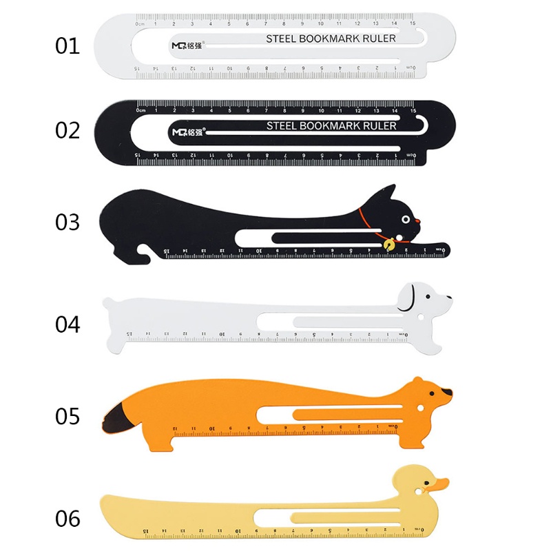 Thước Kẹp Đánh Dấu Trang Sách Bằng Kim Loại Họa Tiết Hoạt Hình