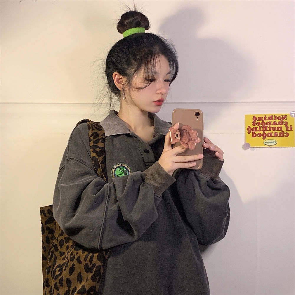 Áo Khoác polo Phong Cách retro Thời Trang Mới Cho Nữ