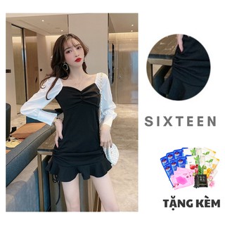 Váy Nữ, Đầm Nữ, Váy Dài Tay Đuôi Cá Dây Rút Phong Cách Trẻ Trung, Cá Tính SIXTEEN.
