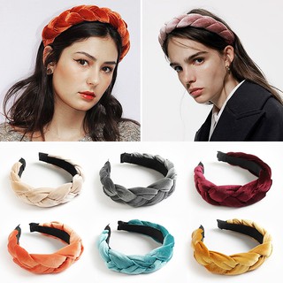 Băng đô cài tóc Hàn Quốc bọc vải nhung kết bính kiểu vintage siêu đẹp CN03.23