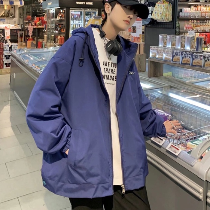 Áo Khoác Nam Thời Trang Tay Dài Có Nón Màu Trơn Phong Cách Retro Hàn Quốc Cho áo khoác nam cao cấp áo khoác bomber áo khoác gió nam nữ