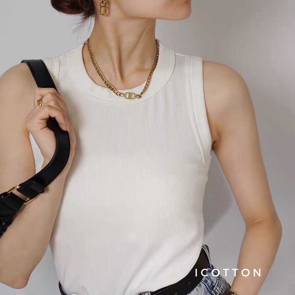 Áo ba lỗ nữ ICOTTON áo tanktop dáng ôm chất liệu thun tăm mềm mịn thoải mái, co dãn tốt