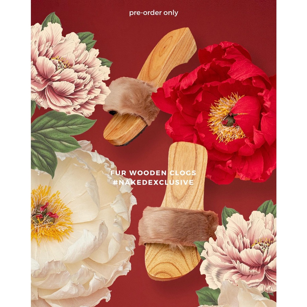 Guốc wooden clogs nakedbyv