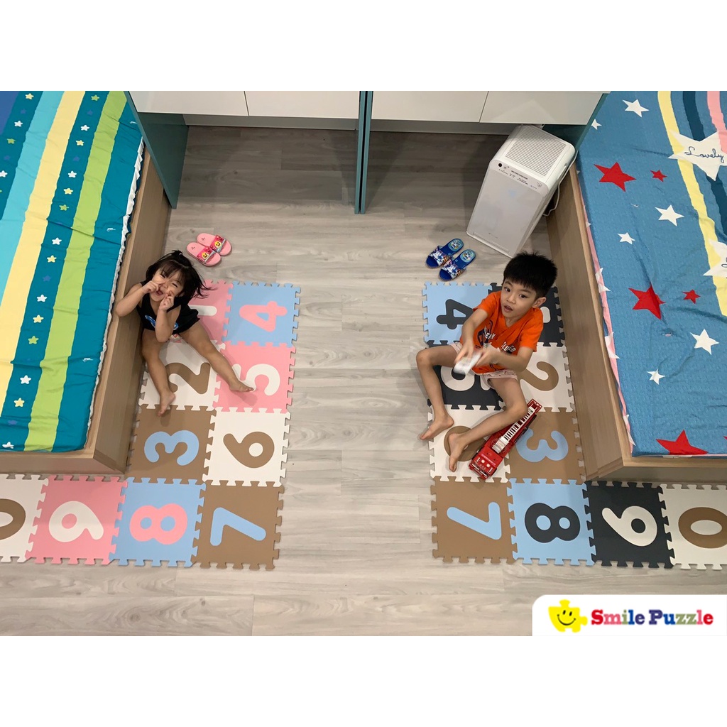 THẢM XỐP CAO CẤP CHO BÉ SMILE PUZZLE - CHỮ SỐ PASTEL - KHÔNG MÙI - TIÊU CHUẨN CHÂU ÂU