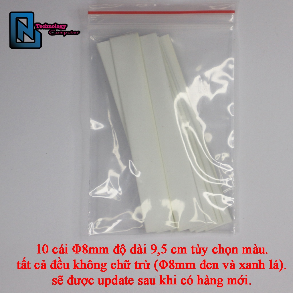 Co Nhiệt Loại Không Có Chữ Nhiều Màu Cắt Sẵn 1 Bịch 10 Cái Đường Kính 8mm 10mm 12mm Thích Hợp Làm Dây Handmade