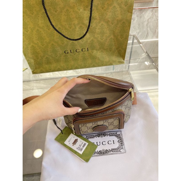 Tui cheo nam&amp;nữ G.C họa tiết nâu-xanh cá tính