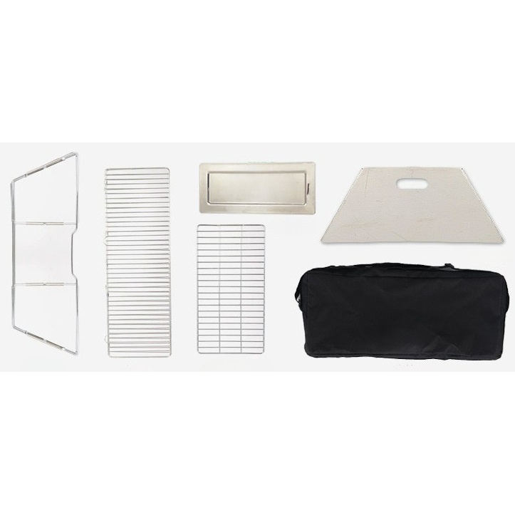 Bếp nướng than hoa dã ngoại ngoài trời bếp nướng INOX di động gấp gọn nướng thịt siêu ngon bếp cắm trại dã ngoại 3-5ng