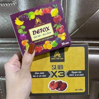 [Sẵn] Giảm cân Đông Y Mộc Linh x3 tặng 20v Detox Giảm Cân Hiệu quả
