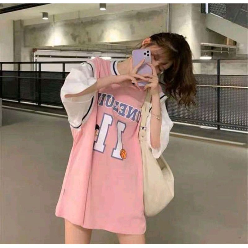 [Rẻ Vô Địch Áo cotton tay lỡ Unisex -- 11 Bóng Chày