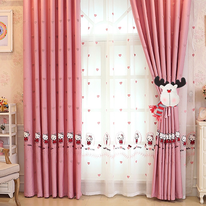 Nút Cao Su Buộc Rèm Cửa Sổ Trang Trí Giáng Sinh Họa Tiết Hoạt Hình