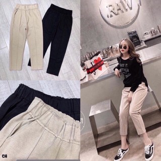 QUẦN BAGGY DẠ GÂN GIỮ CẠP CHUN