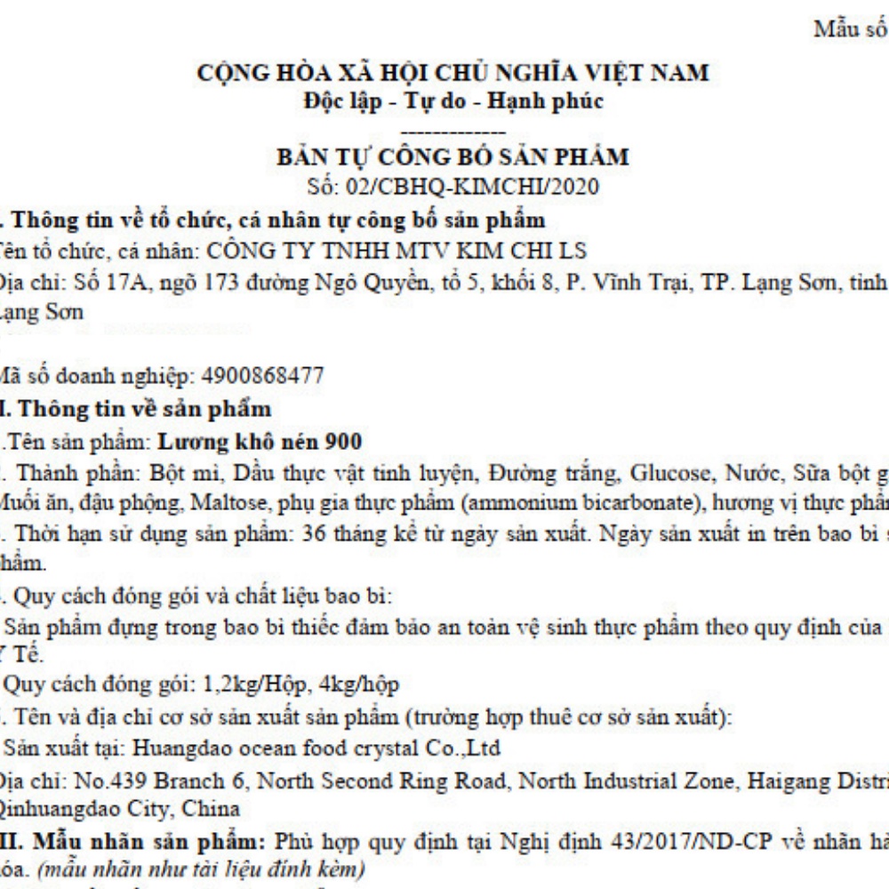 Lương khô 3 sao hộp sắt 1,2kg