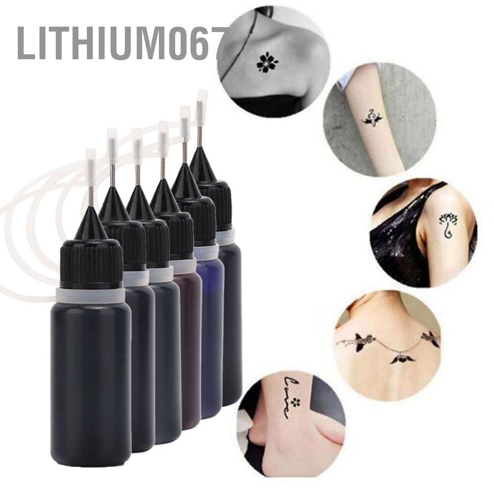 Lithium067 10ml Temporary Tattoo Juice Ink Waterproof Long Lasting Pigment for DIY Body Art Painting mực xăm