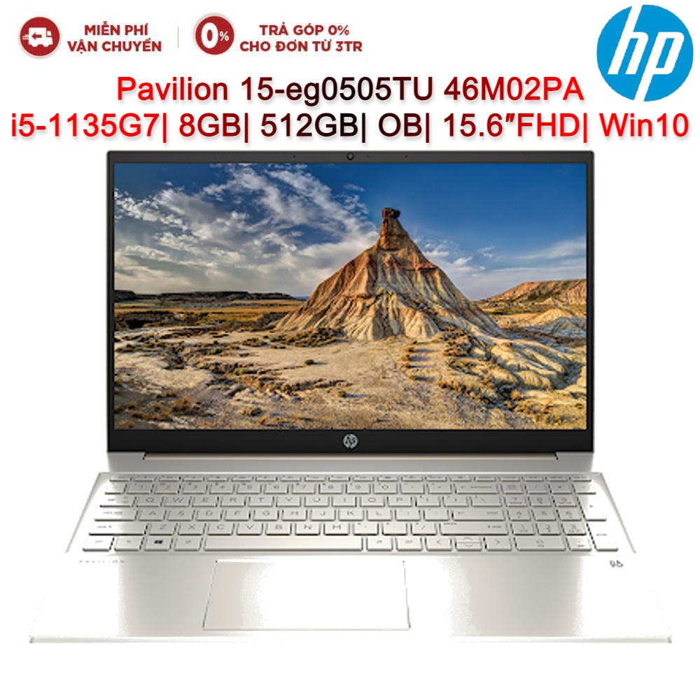 [Mã ELHP15 giảm 10% đơn 15TR] Laptop HP Pavilion 15-eg0505TU 46M02PA i5-1135G7| 8GB| 512GB| OB| 15.6″FHD| Win10 (Gold)