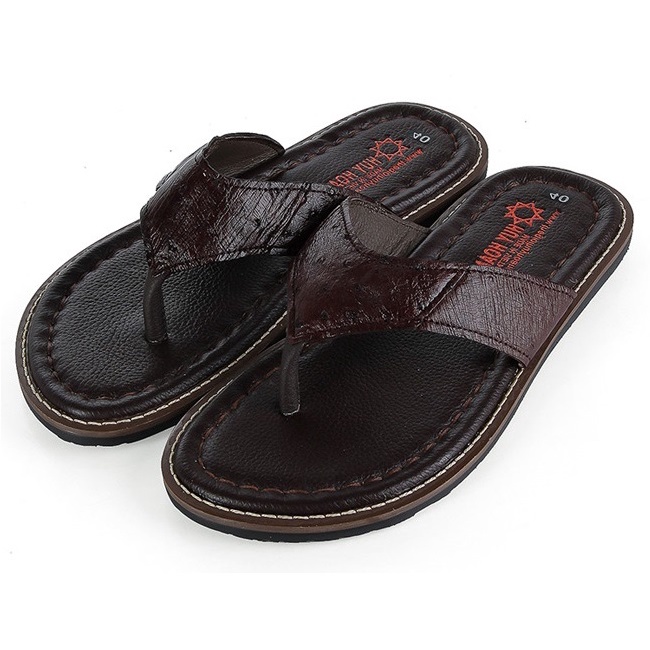 Dép nam da đà điểu Huy Hoàng da hột nhiều loại nhiều màu HP97414-15-16-18-19-20