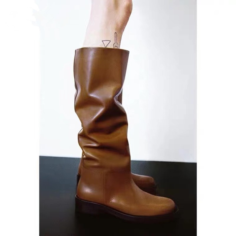 BỐT ĐÙI ZARA XUẤT NỮ CAO CỔ ỐNG RỘNG NÂU/ĐEN