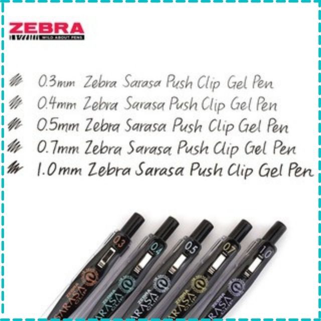Bút bi gel Zebra Sarasa Clip  Nhật Bản 0.3,Bút viết êm ,màu mực tươi sáng