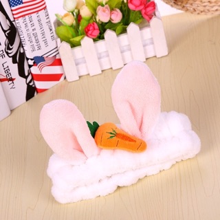 Băng đô rửa mặt tai thỏ cà rốt
