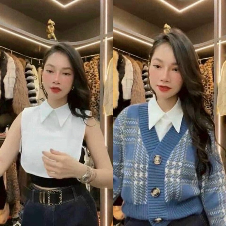 CỔ ÁO GIẢ SƠMI TRẮNG